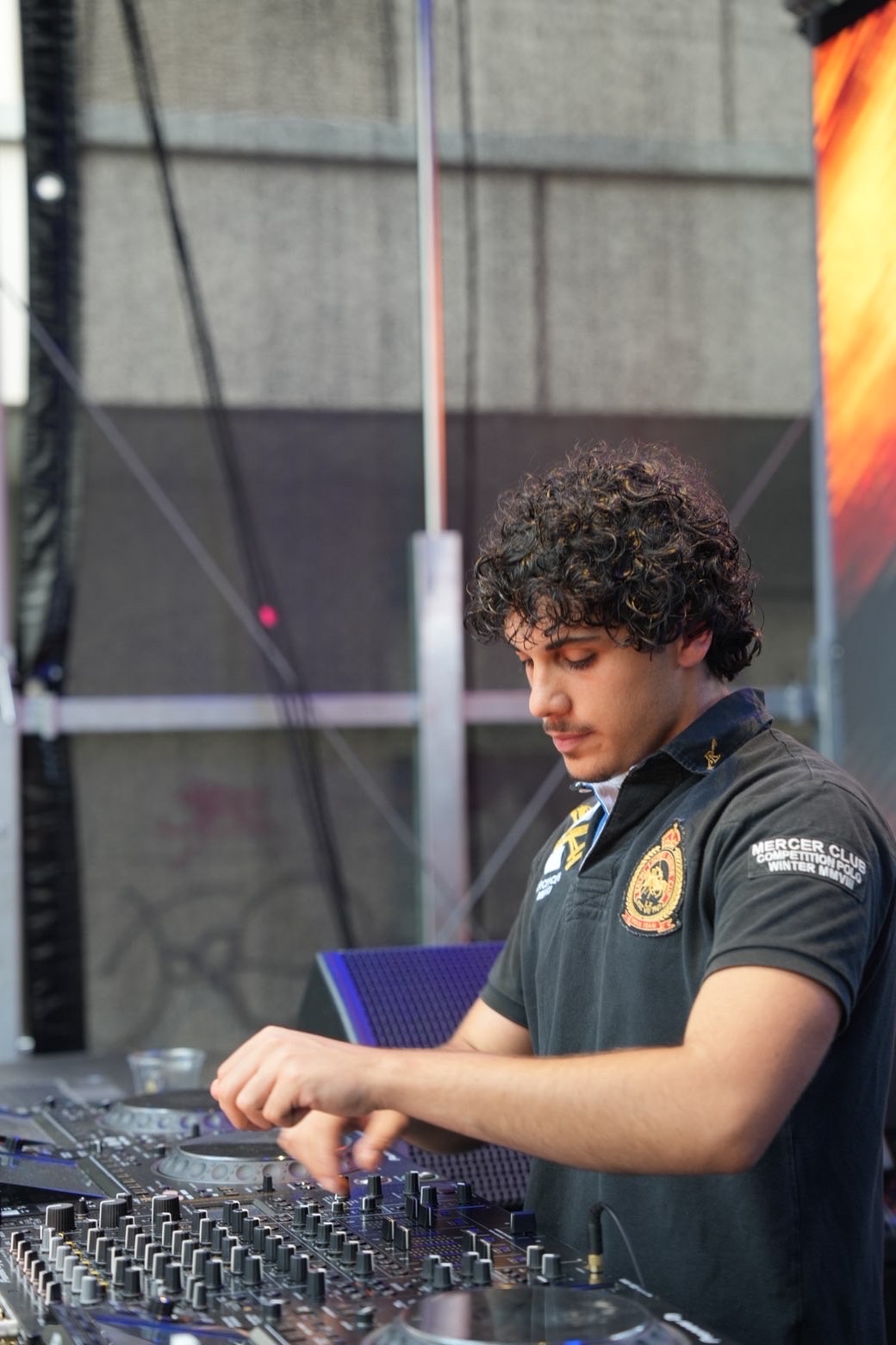 EsKey at the DJ booth
